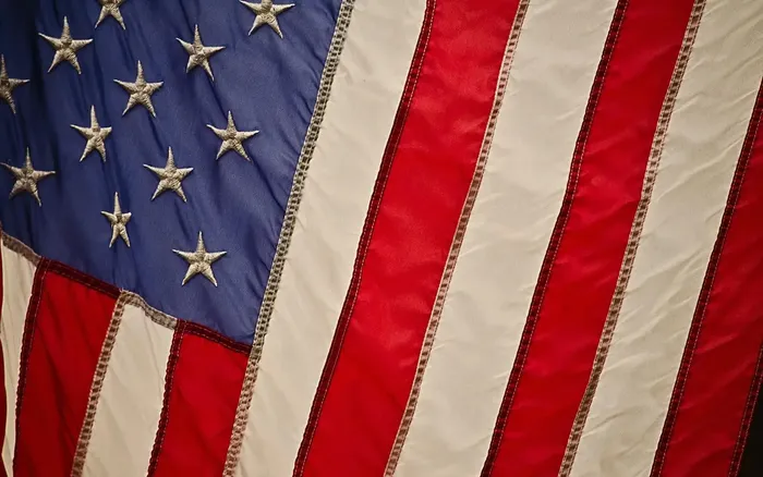 Closeup photo of the American flag