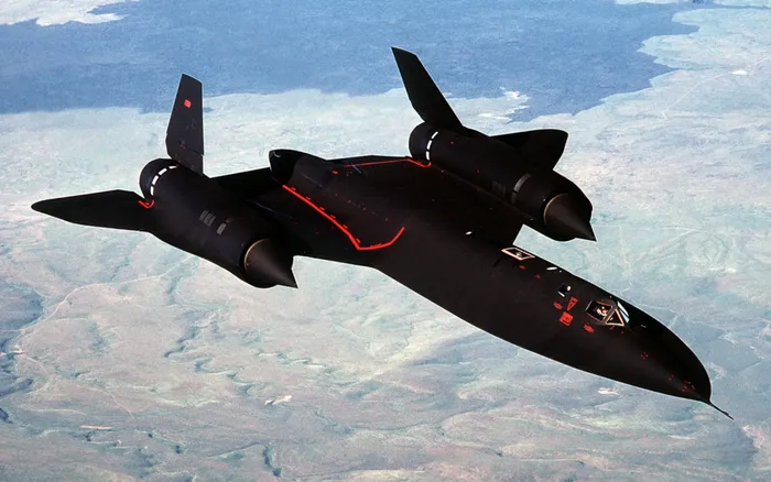 A photo of an SR-71 Blackbird in flight