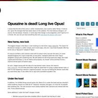 Opuszine Is Dead! Long Live Opus!