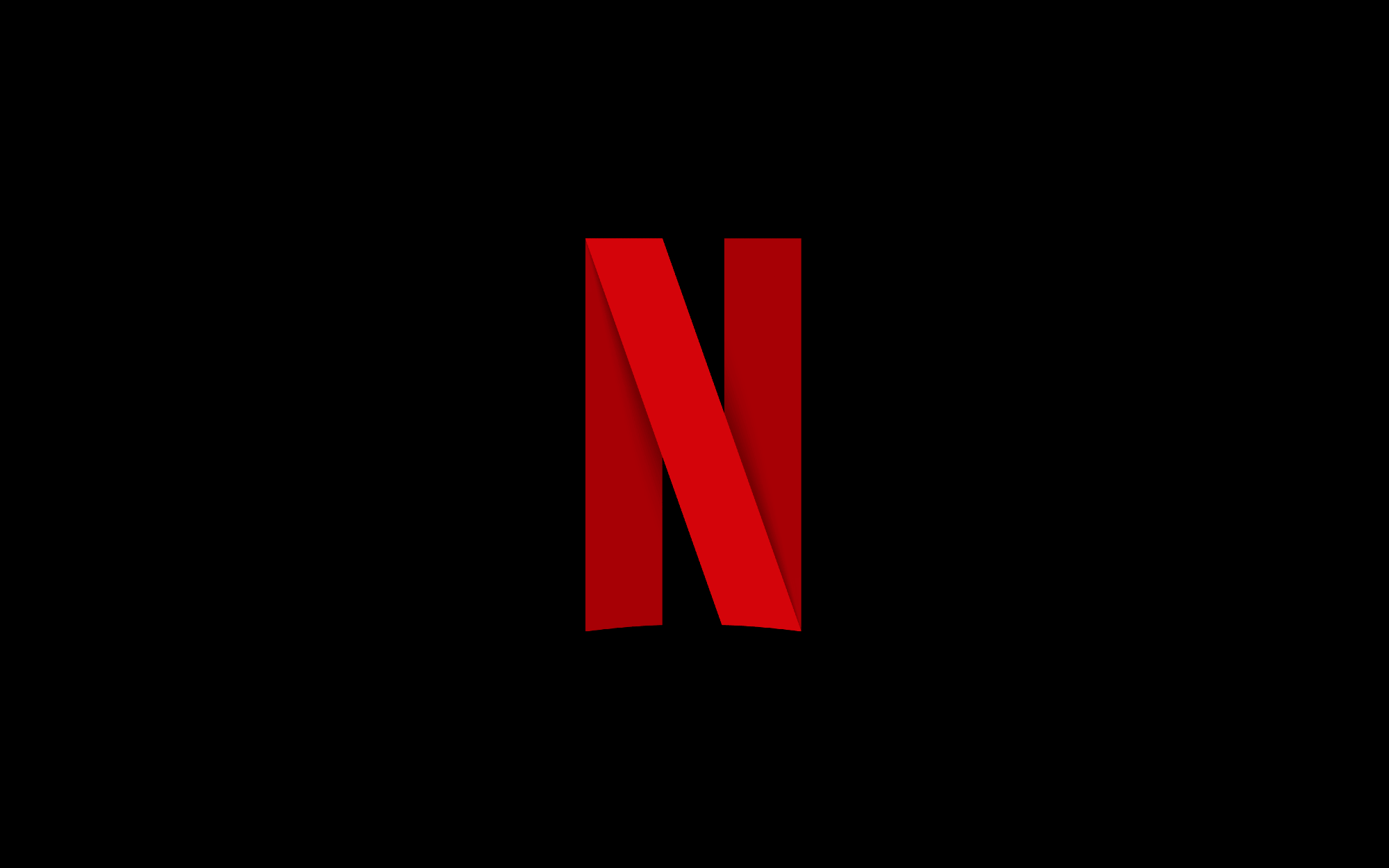 Red Netflix logo on a black background