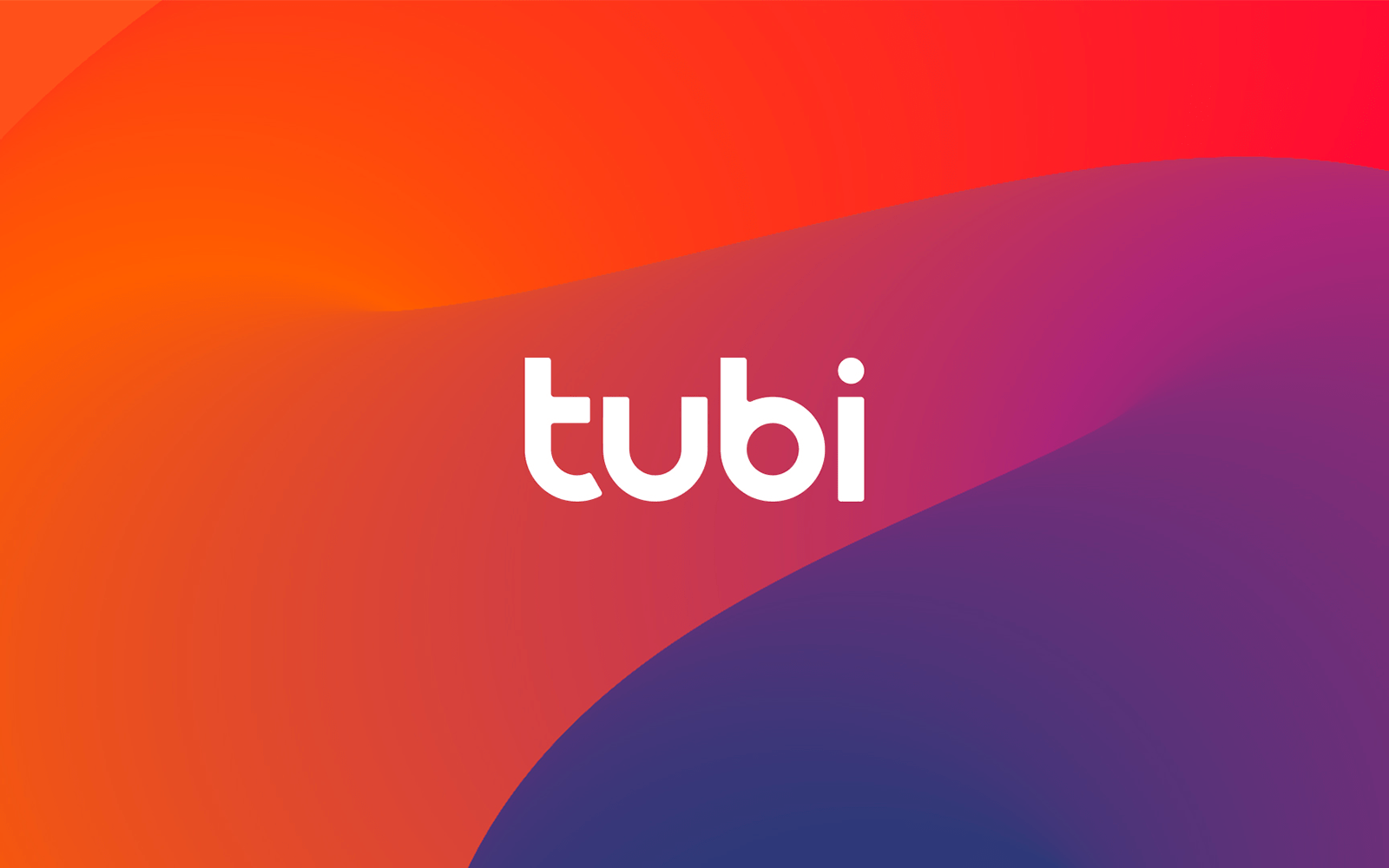 The Tubi logo on a multi-colored background